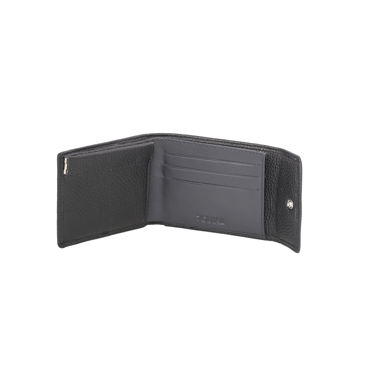 JW 16878 BK – Pebbled Leather Wallet with Coin Pocket