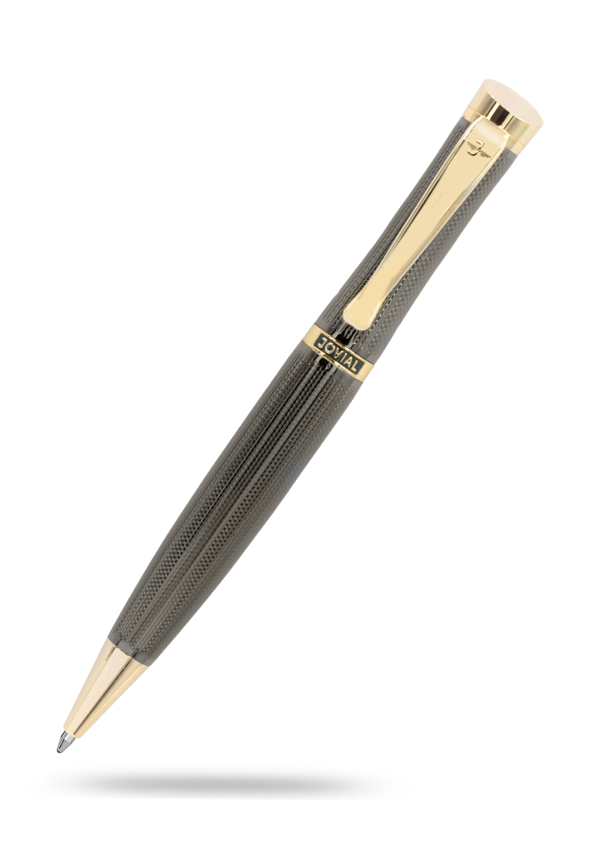 Luxury pen with gold accents on a white background