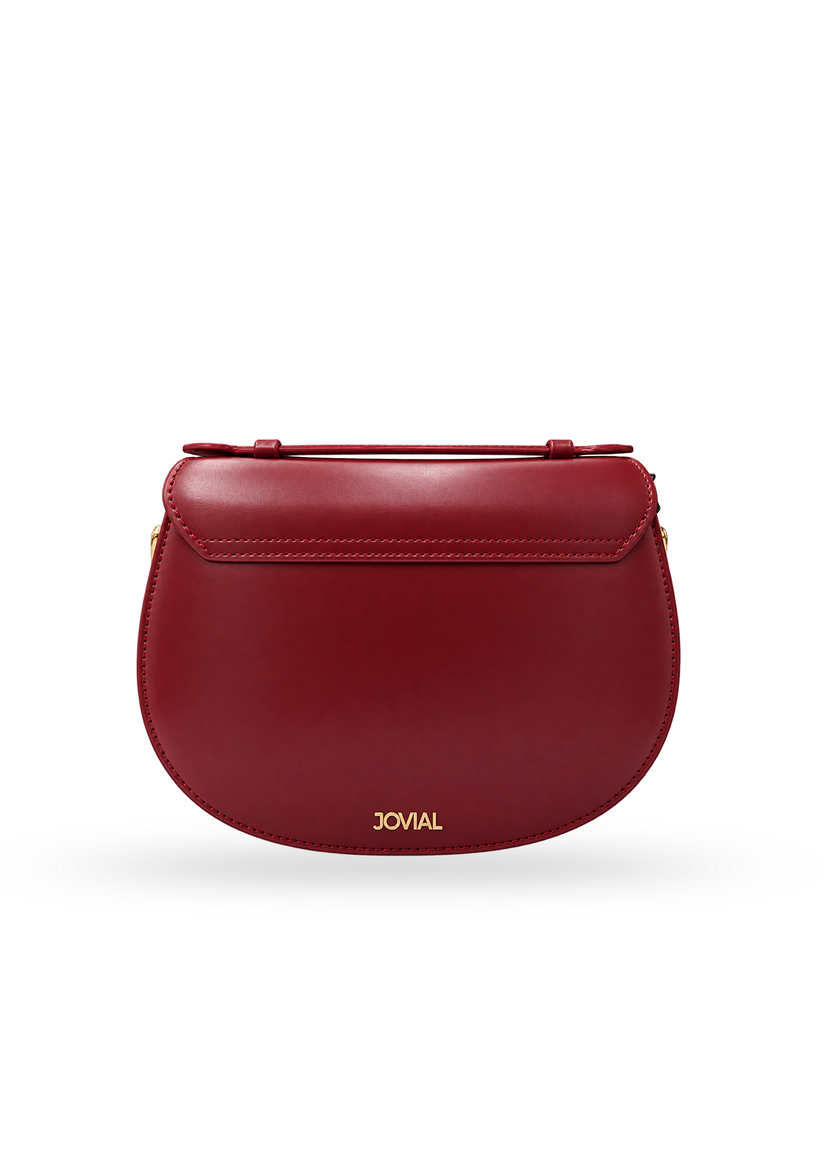 Elegant Burgundy (Oxblood) Leather Saddle Bag
