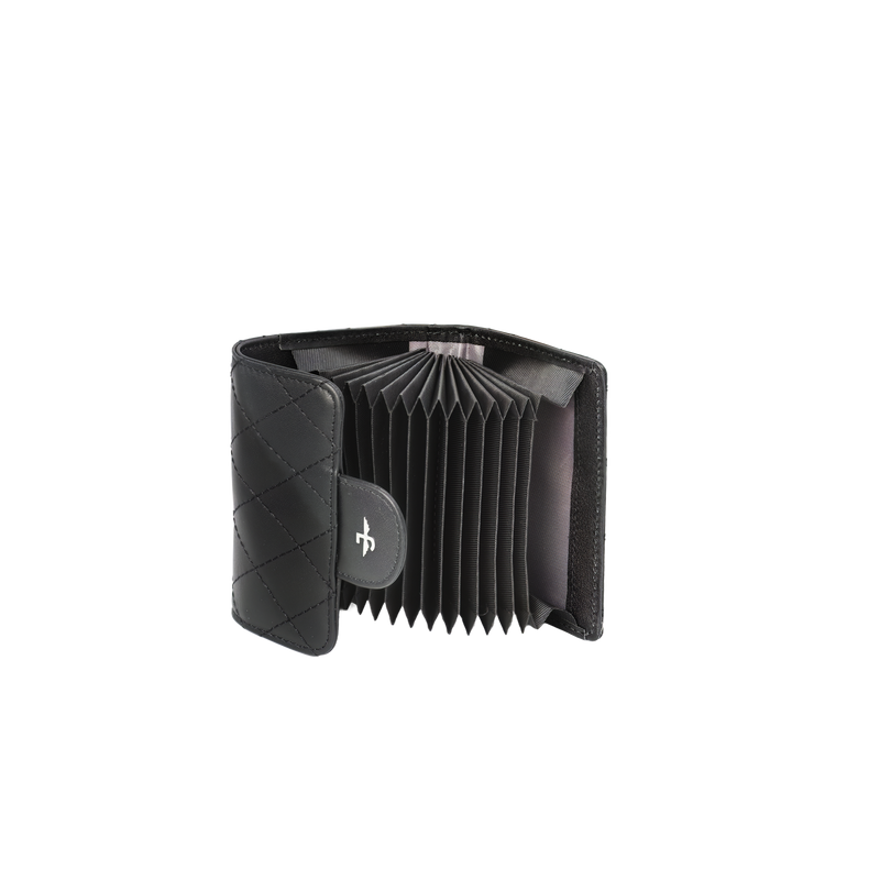 JW 10030 BK –  Quilted Card Wallet