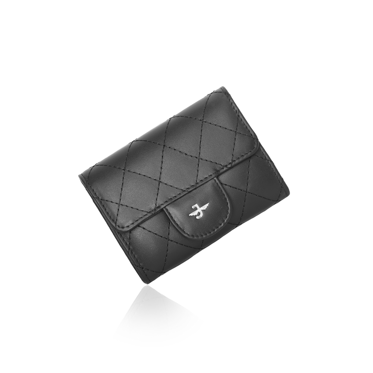 JW 10030 BK –  Quilted Card Wallet