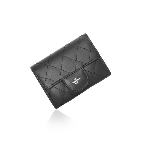 JW 10030 BK –  Quilted Card Wallet