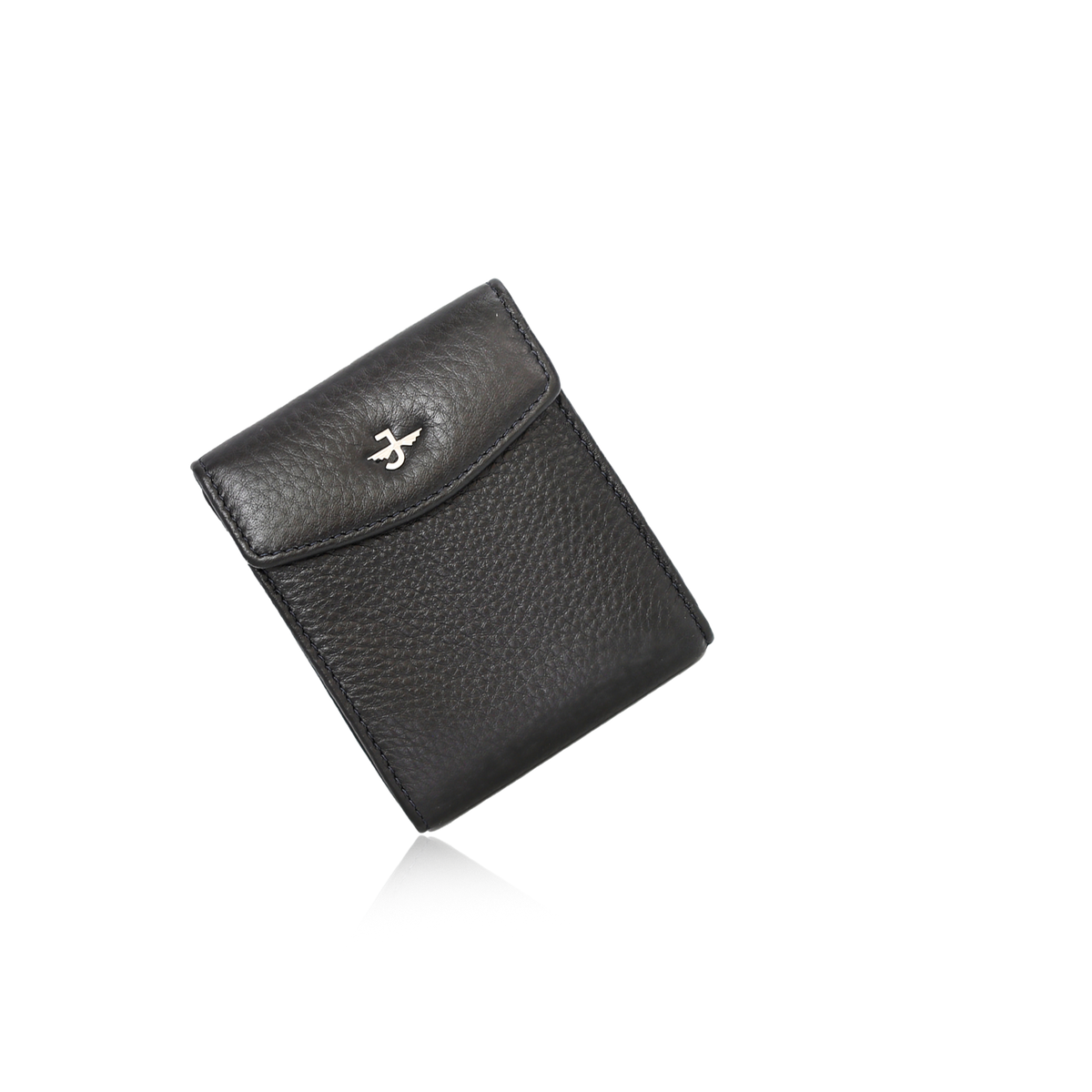 JW 16878 BK – Pebbled Leather Wallet with Coin Pocket
