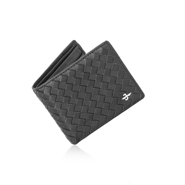 JW 208 BK –  Woven Bi-Fold Wallet