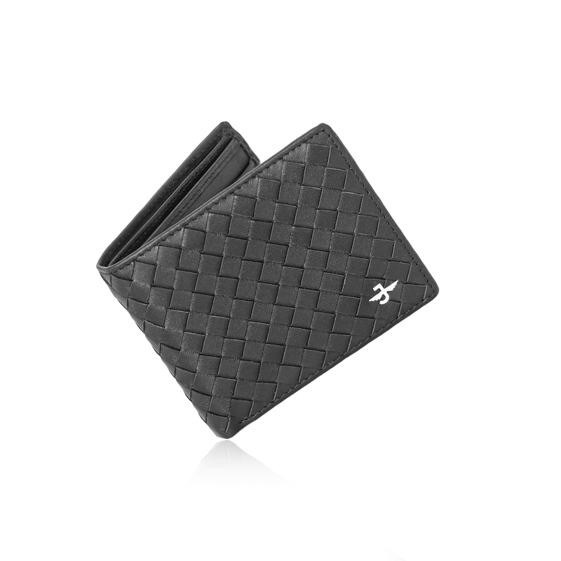 JW 208 BK –  Woven Bi-Fold Wallet