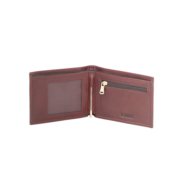JW 208 RD – Bi-Fold Wallet with Zip Pocket
