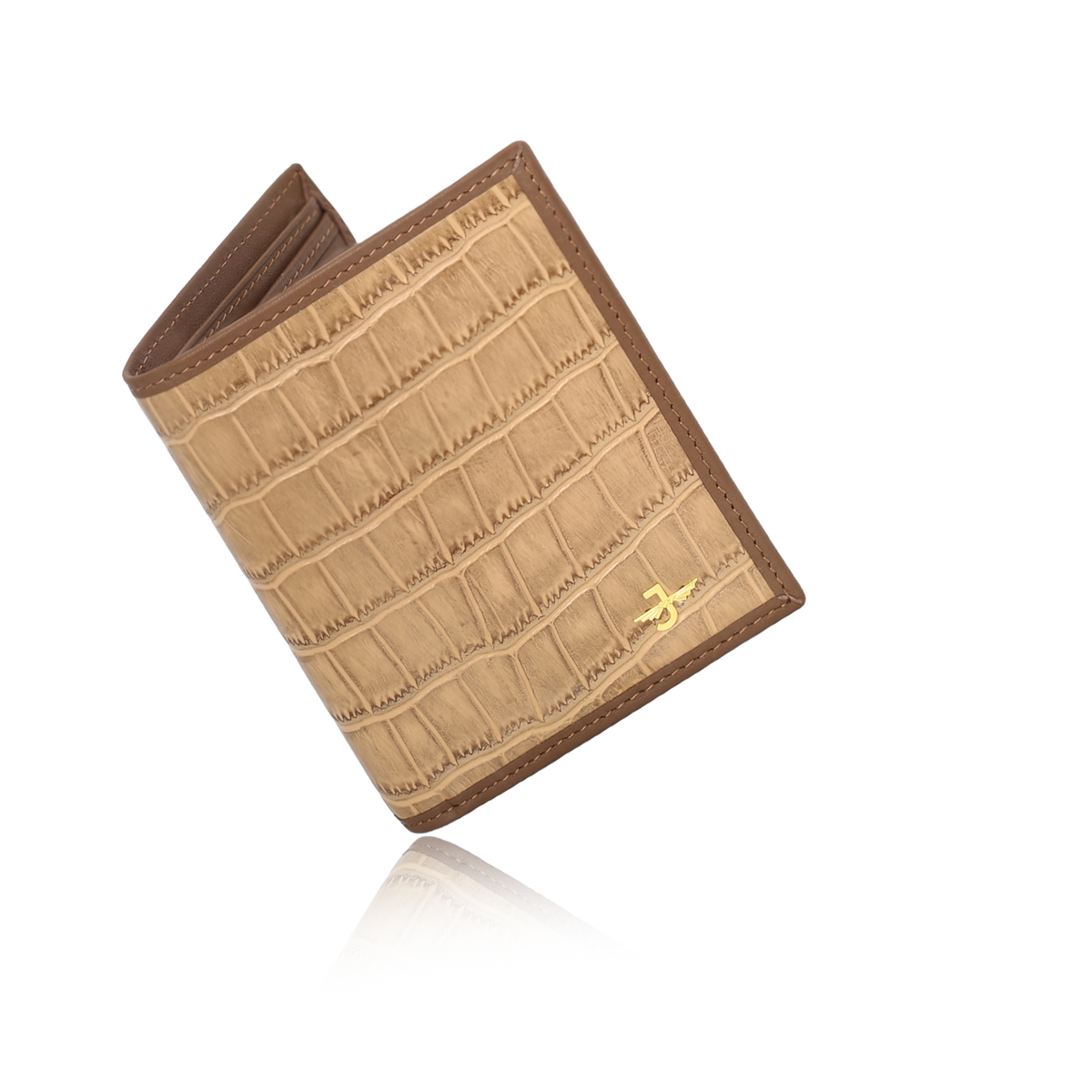 JW 760881 KH – Bi-Fold Wallet with Croc-Embossed Accent