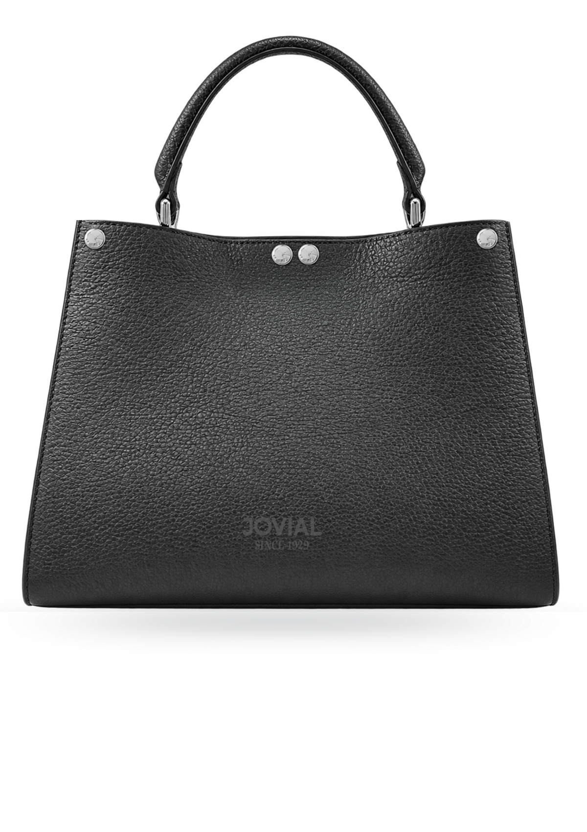 Elegant Black Pebbled Leather Structured Tote Bag with Vibrant Red Interior