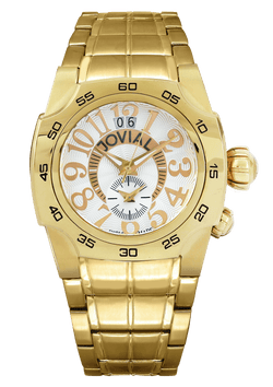 Classic for gents JOVIAL Watch 7204GGMQ01 Gents Gold (White) Bracelet