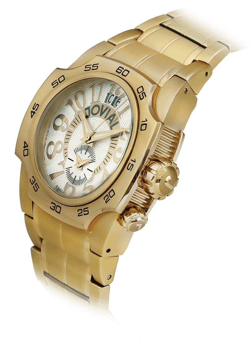 Classic for gents JOVIAL Watch 7204GGMQ01 Gents Gold (White) Bracelet